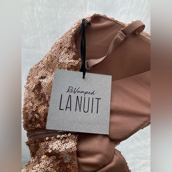 Revamped La Nuit Rose Gold Spaghetti Strap Bustier with Zipper! 3 XS, 2 S, 2 M! - Picture 4 of 13